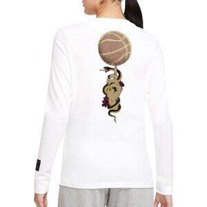 Nike Womens Basketball Can't Be Defeated Long Sleeve Shirt White DN3054-100 Size
